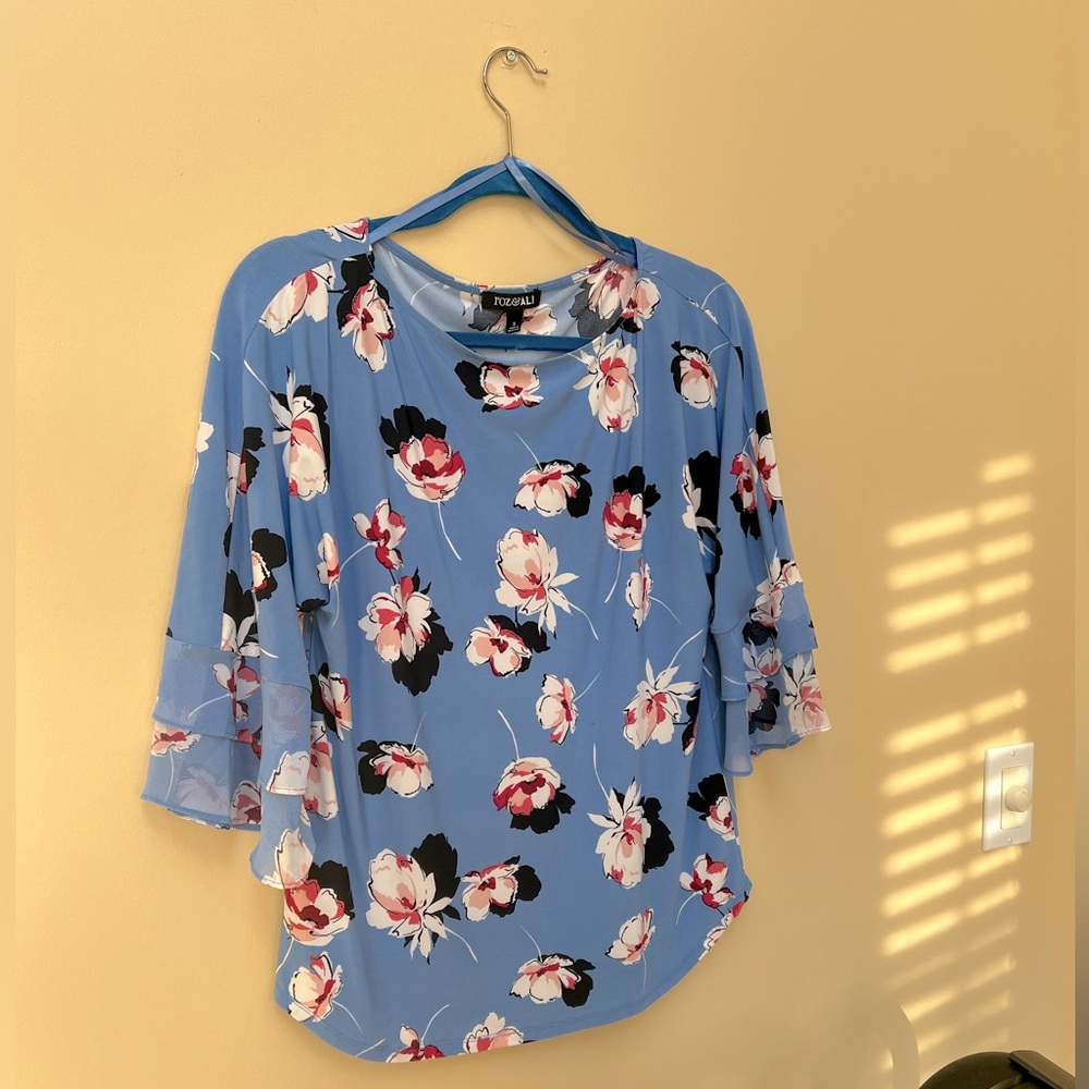 Spring Quarter Sleeve Floral Blouse